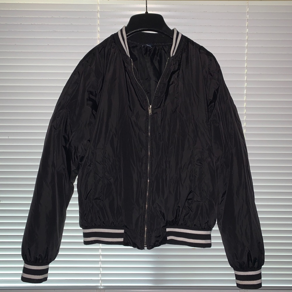 Brandy Melville Jersey Bomber Jacket